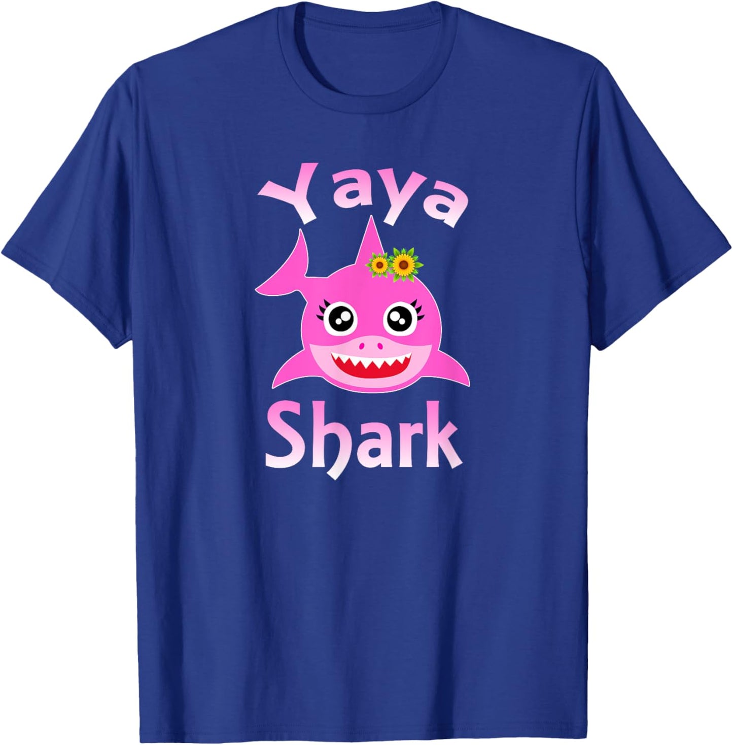 Yaya Shark Greek Grandma Funny Shark T-Shirt - T-Shirt | Royal