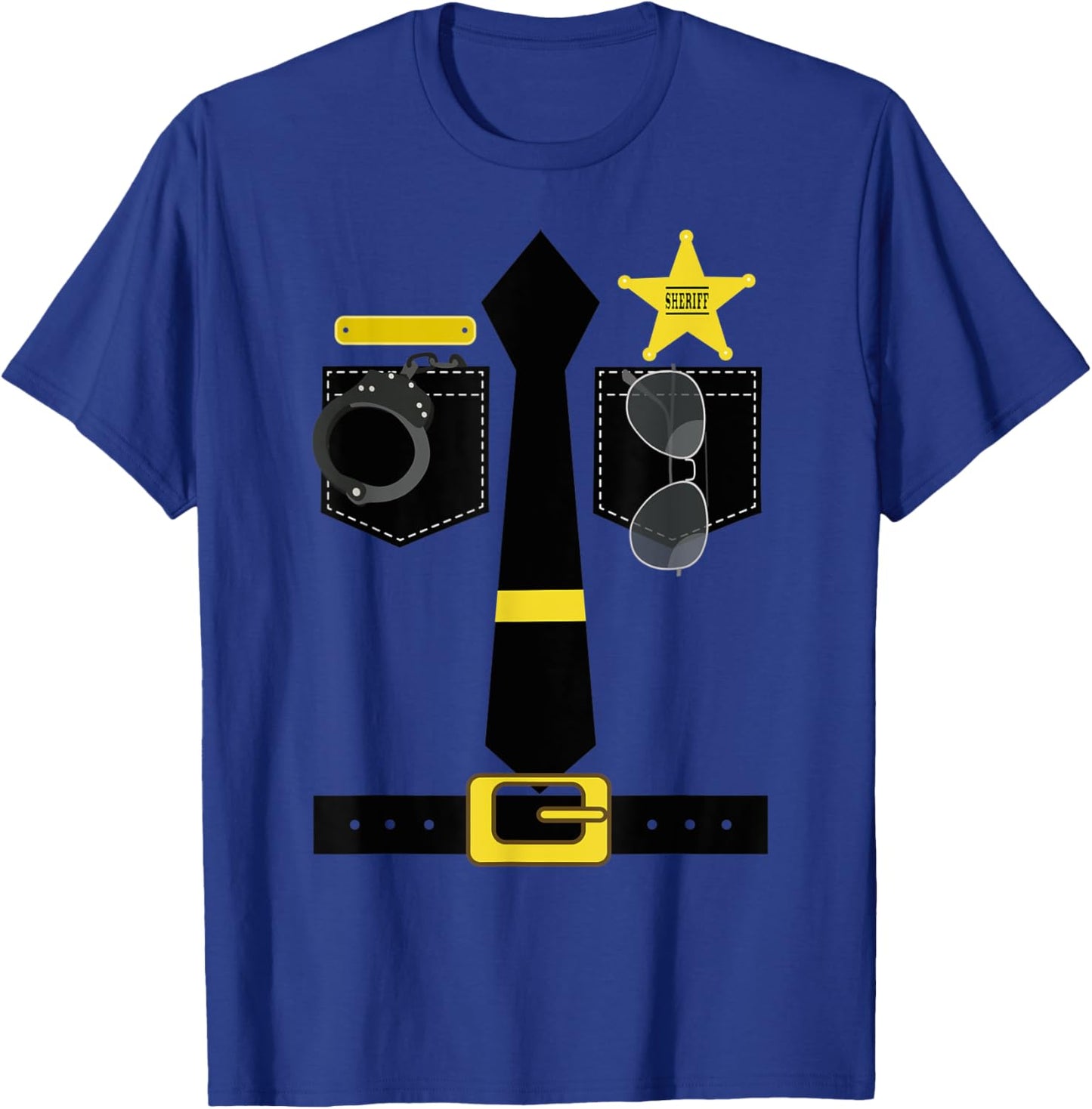 Highway Patrol Halloween Costume CHP Sheriff Shirt T-Shirt - T-Shirt | Royal