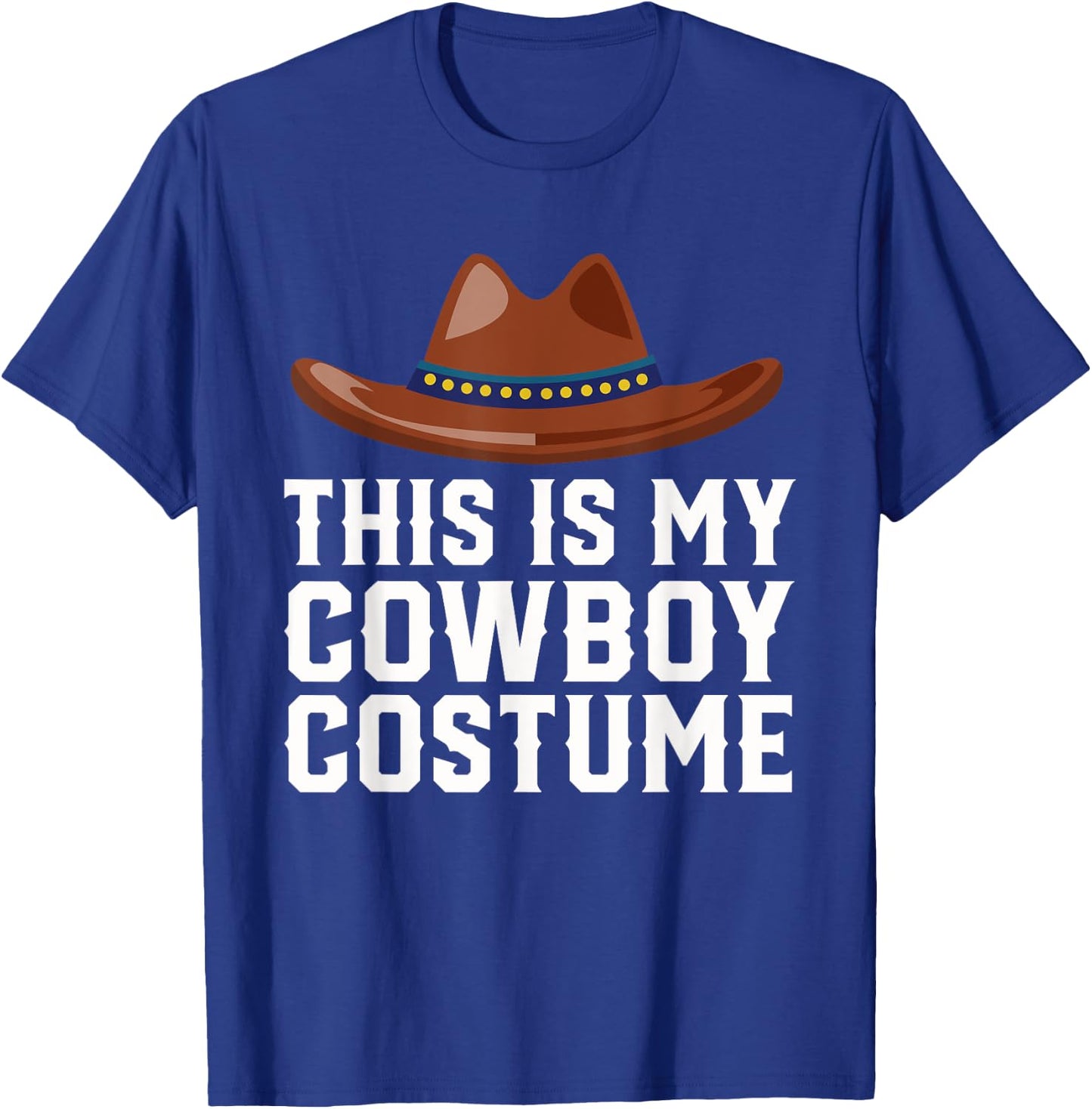Cowboy Halloween Costume , Boys & Girls Sheriff T-Shirt - T-Shirt | Royal
