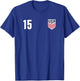 Officially Licensed US Soccer Cristian Roldan, Legacy #15 T-Shirt - T-Shirt | Royal