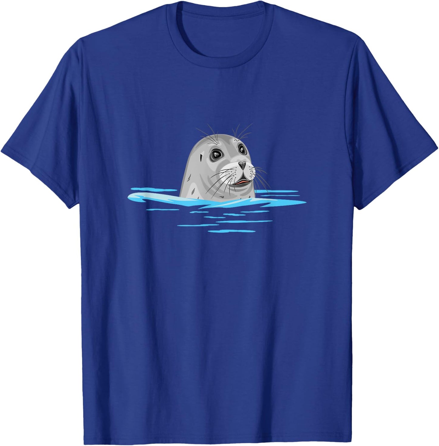 Cute floating seal. Seal in the sea T-Shirt - T-Shirt | Royal