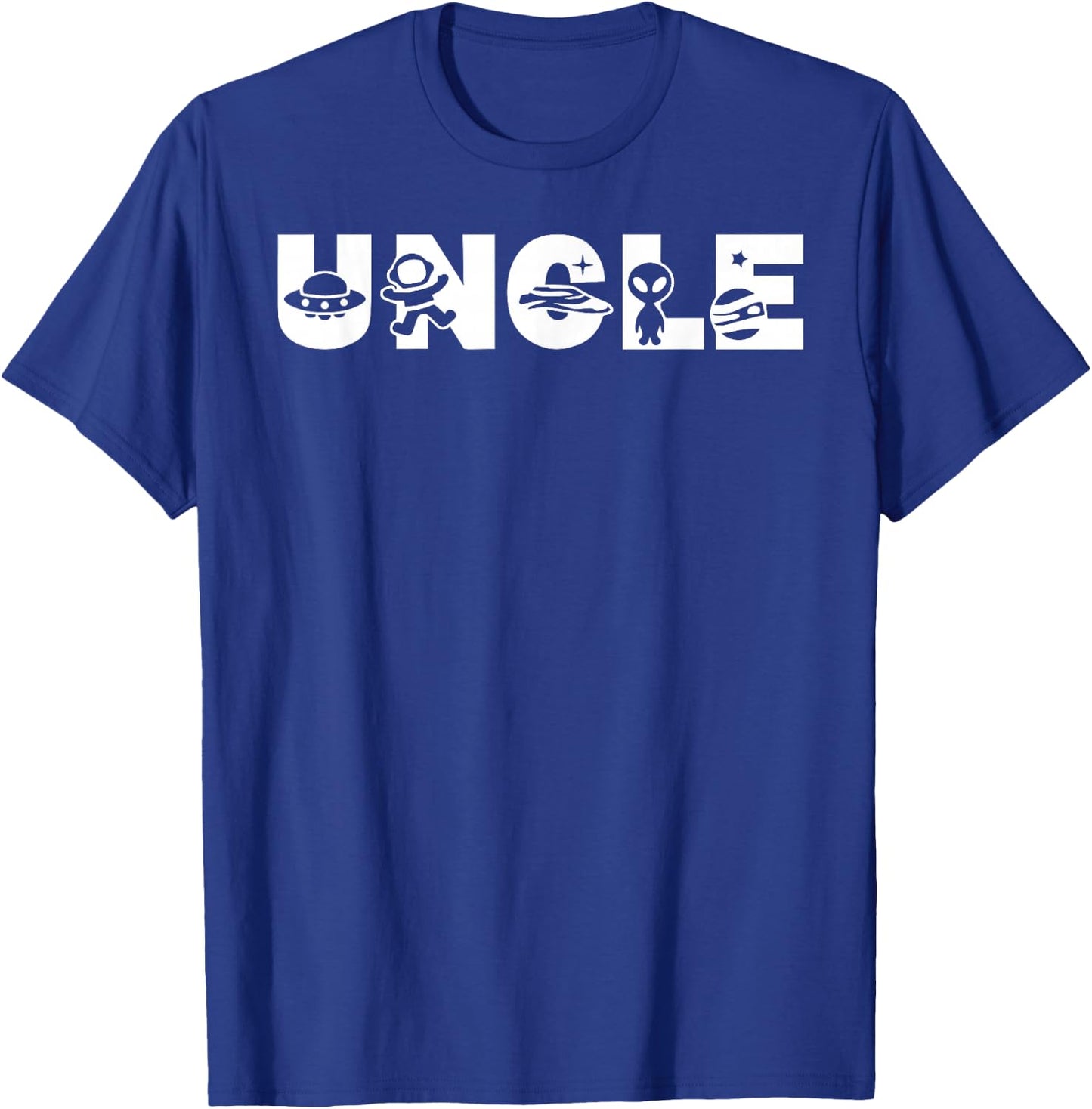 Funny Uncle Space Astronaut Birthday Party T-Shirt - T-Shirt | Royal