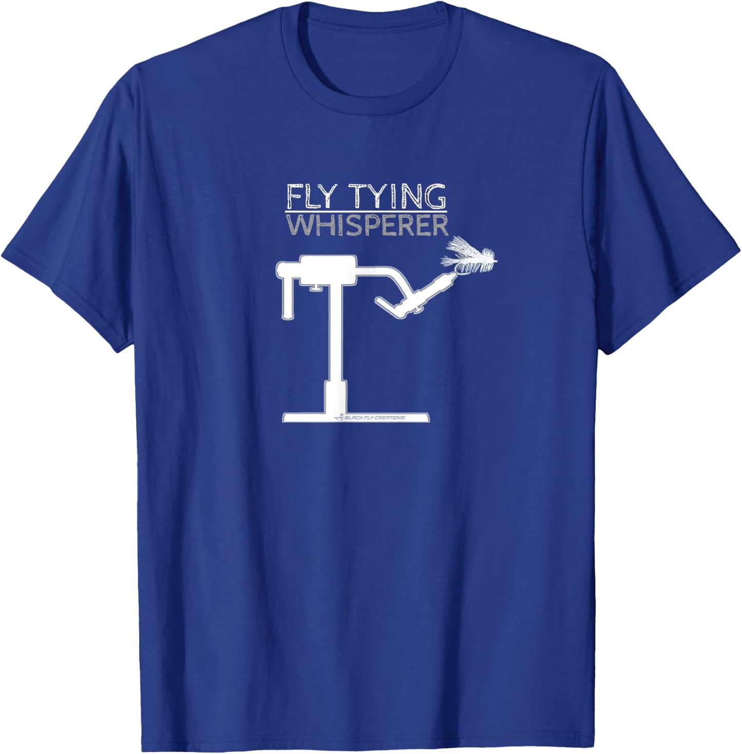 Fly Tying Shirts & Fly Fishing Gifts by Black Fly T-Shirt - T-Shirt | Royal