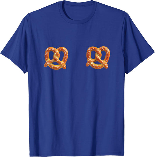 Pretzel Boobs Oktoberfest Sourdough Halloween Costume T-Shirt - T-Shirt | Royal