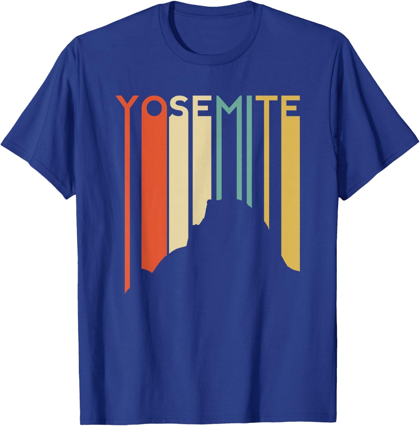 Yosemite National Park Vintage Retro Half Dome California Ca T-Shirt - T-Shirt | Royal