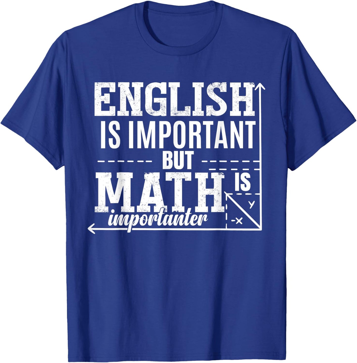 Mathematics | English Is Important But Math Is Importanter T-Shirt - T-Shirt | Royal