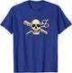 Skull, Scissors & Comb - Barber Graphic T-Shirt - T-Shirt | Royal