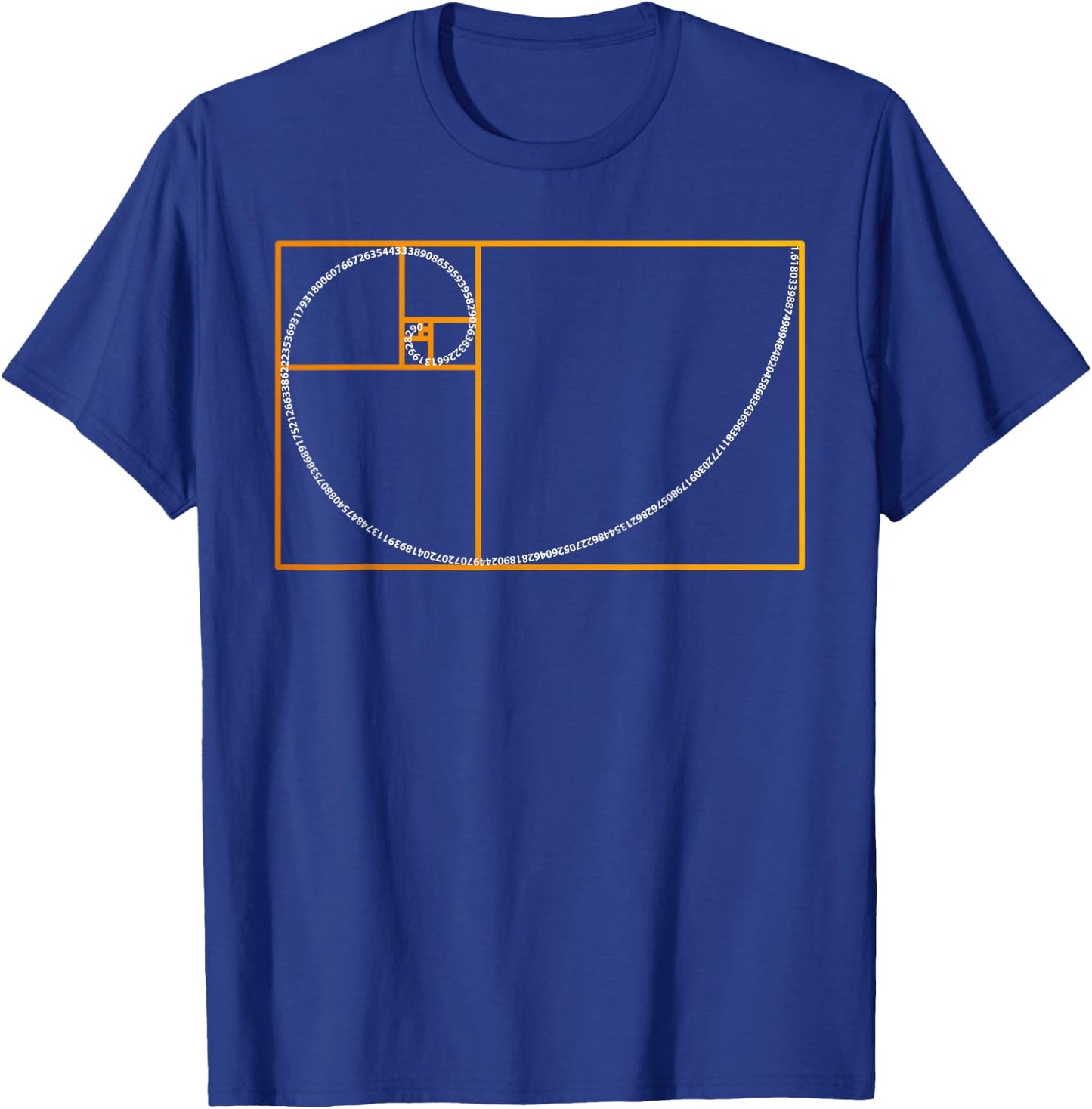 Golden Ratio Shirt Fibonacci Spiral Arc Perfect Geometry T-Shirt - T-Shirt | Royal