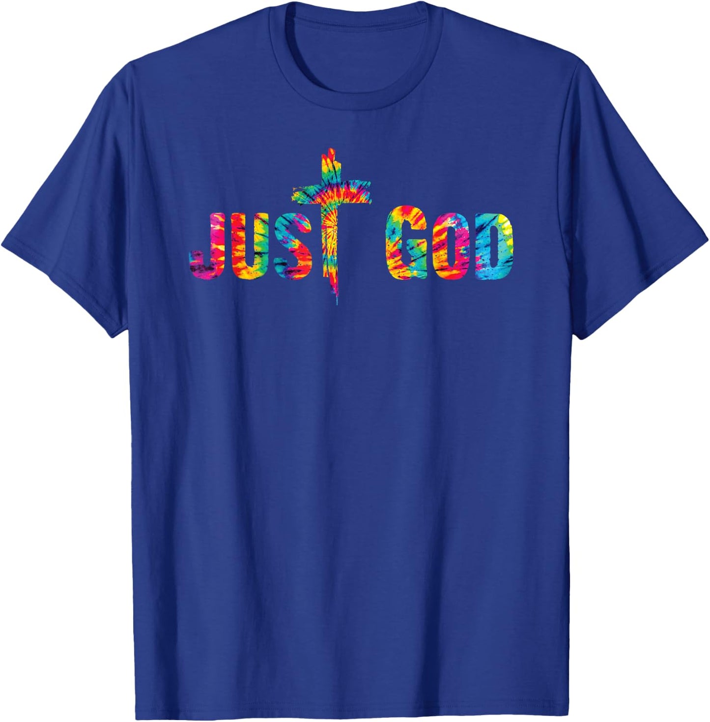 Just God Jesus Cross Inspirational Motivational Christian T-Shirt - T-Shirt | Royal