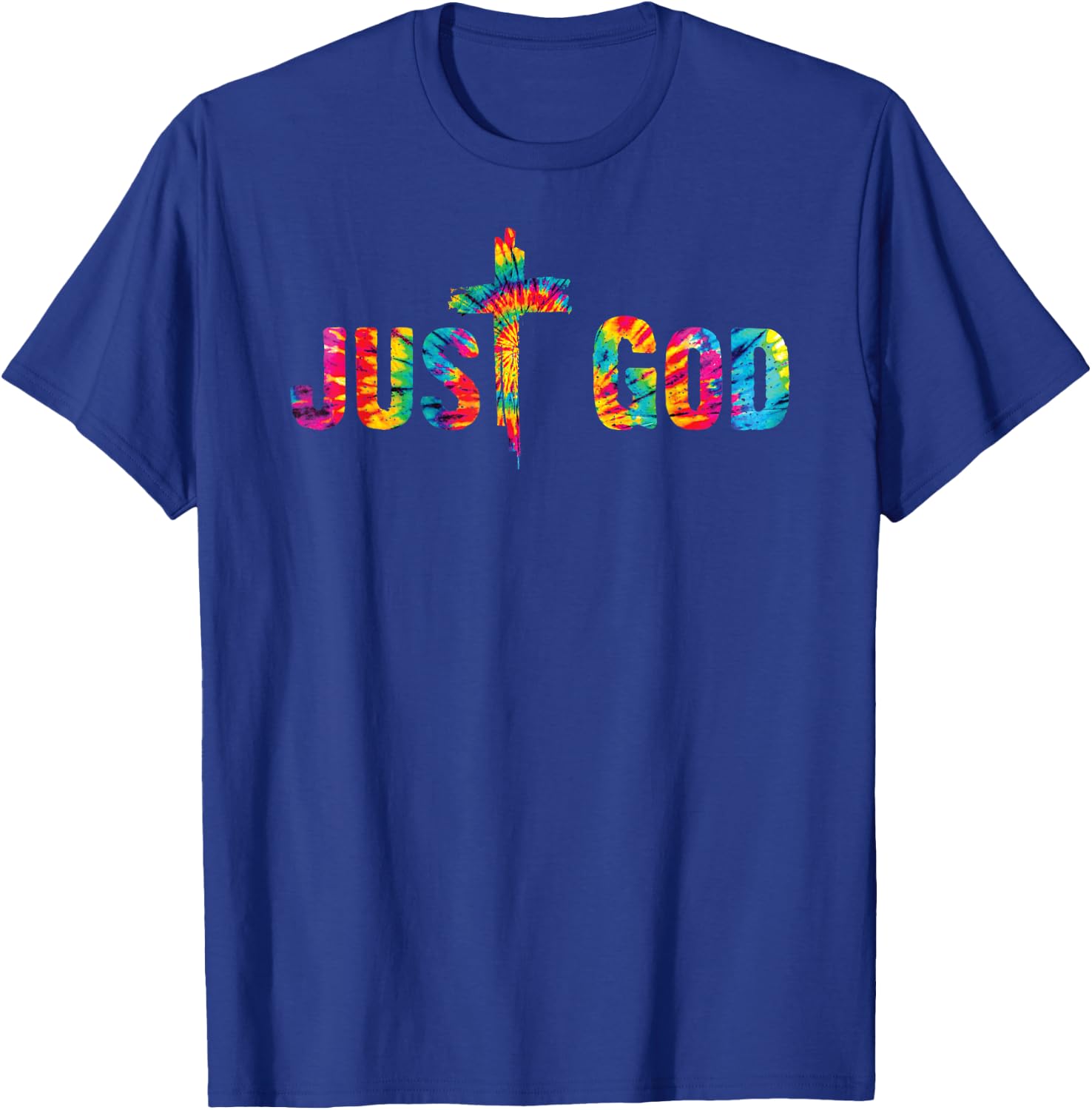 Just God Jesus Cross Inspirational Motivational Christian T-Shirt - T-Shirt | Royal