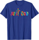 Just God Jesus Cross Inspirational Motivational Christian T-Shirt - T-Shirt | Royal