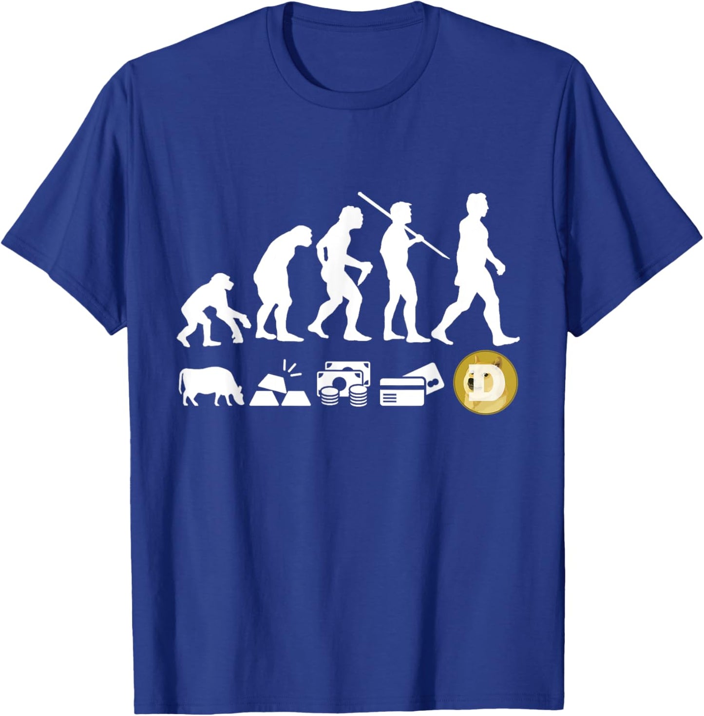 Dogecoin Evolution of Money | A Dog Crypto Women Kids T-Shirt - T-Shirt | Royal