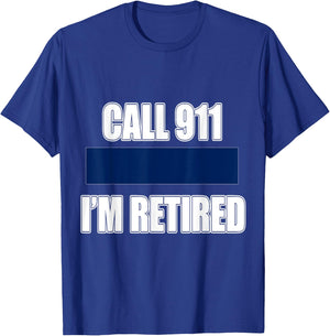 Retired Police Officer Retirement Gift Shirt Cop T-Shirt - T-Shirt | Royal
