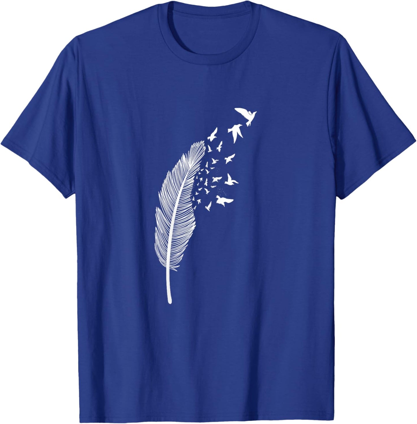 Bird and Feather T-Shirt - T-Shirt | Royal