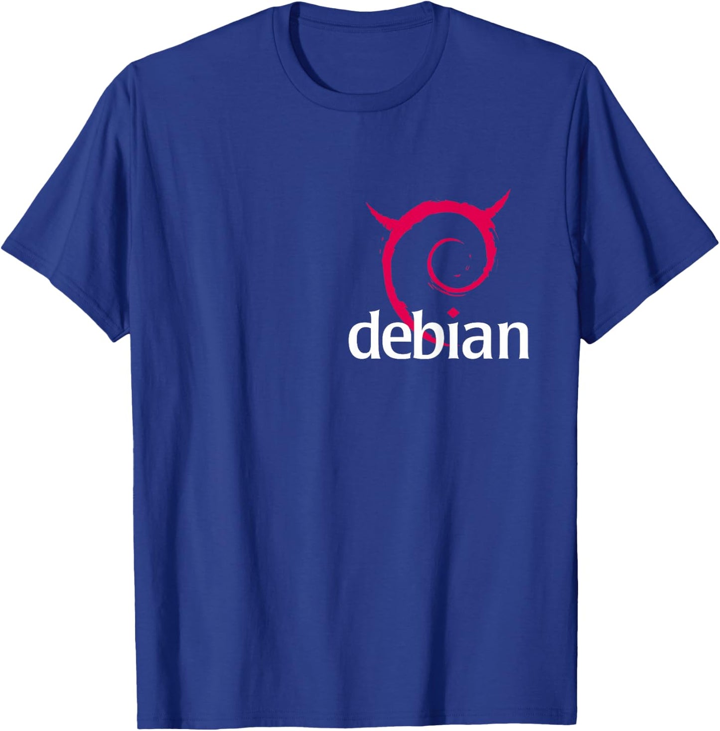 Linux Debian lovers Spiral Logo Open Source Os T-Shirt - T-Shirt | Royal