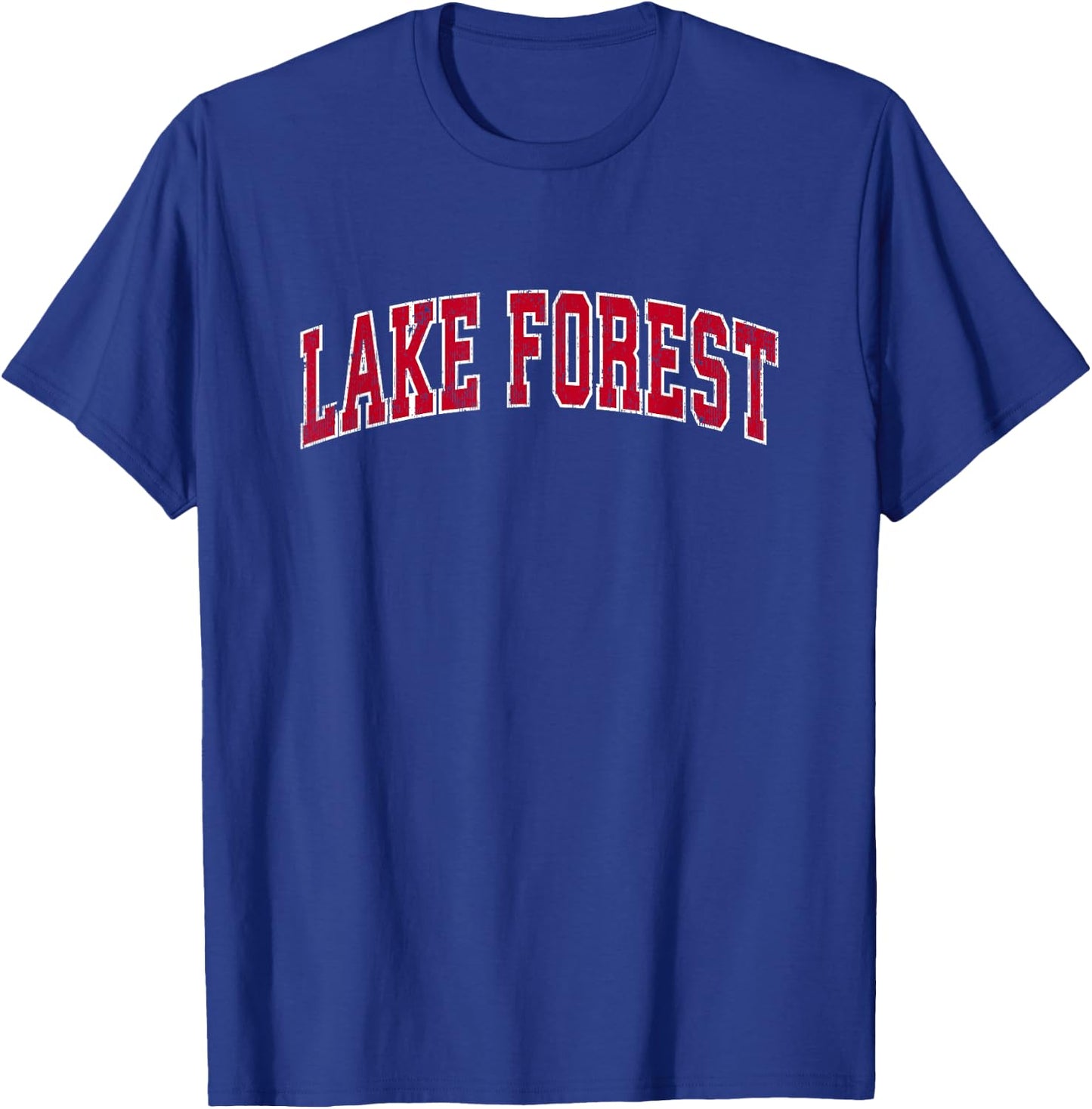 Lake Forest Illinois IL Vintage Sports Design Red Design T-Shirt - T-Shirt | Royal