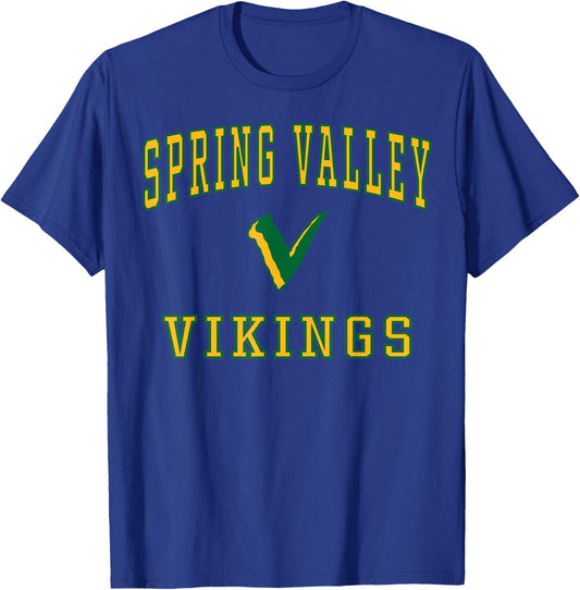 Spring Valley High School Vikings C1 T-Shirt - T-Shirt | Royal
