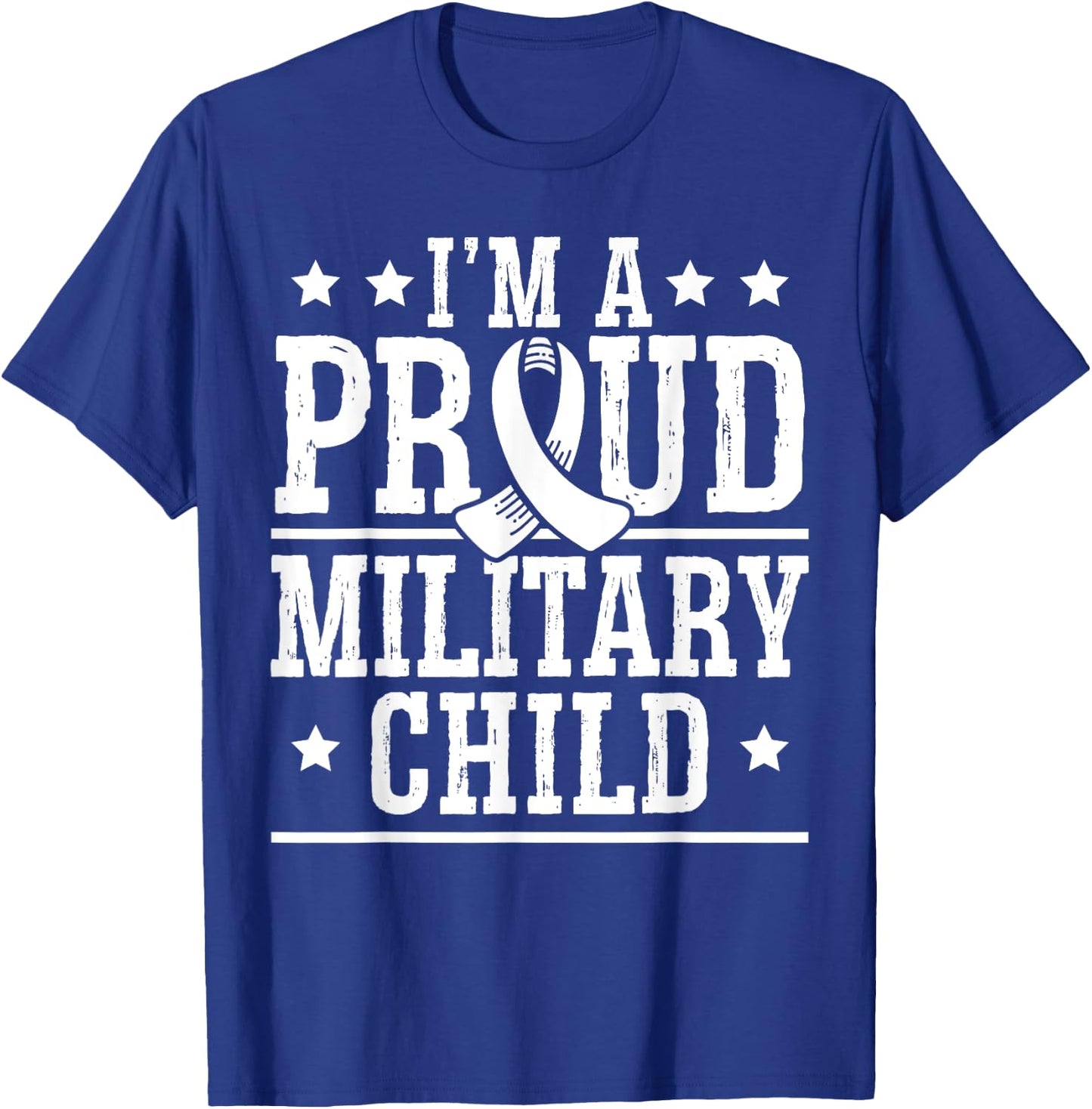 I'm A Proud Military Child Month Veteran Military Brat T-Shirt - T-Shirt | Royal