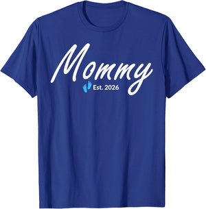 New Mommy of a Baby Boy Established 2026 T-Shirt - T-Shirt | Royal
