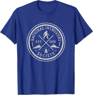 Sasquatch - National Introvert Society Bigfoot Adventure T-Shirt - T-Shirt | Royal