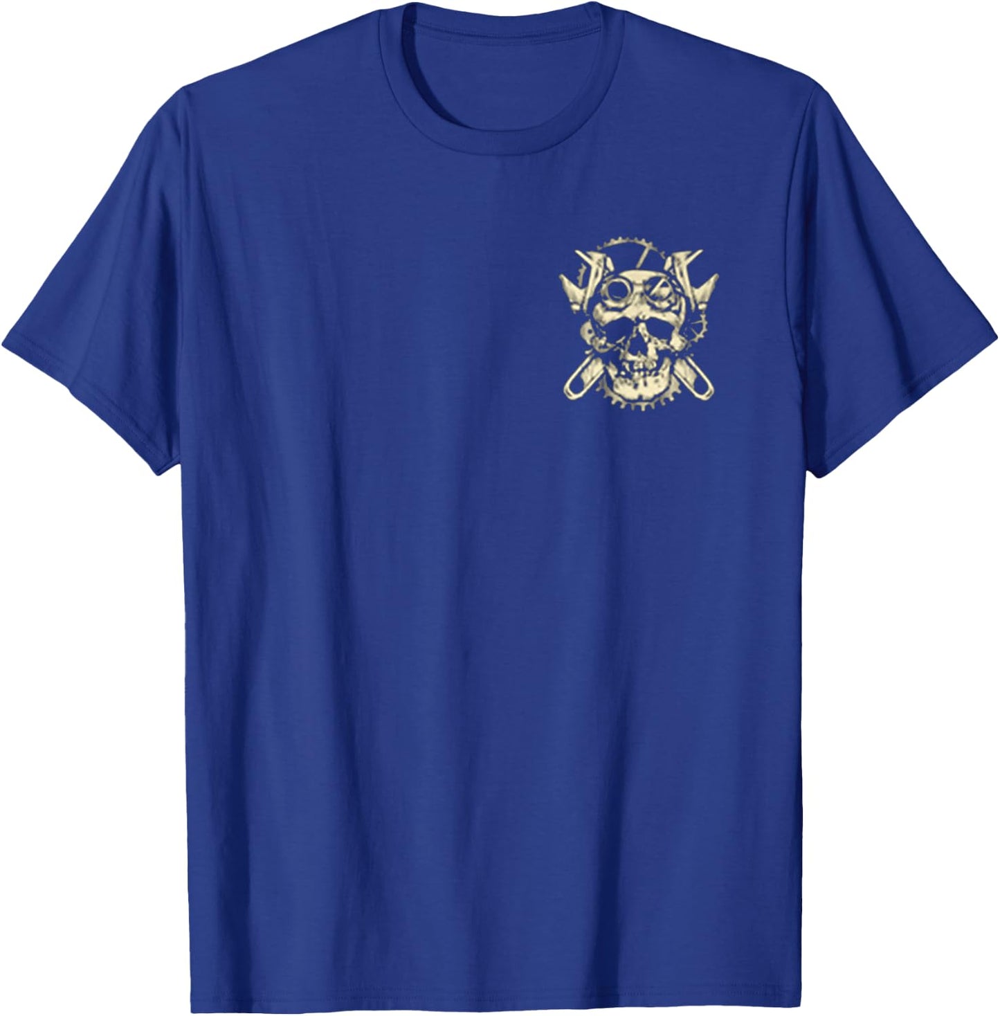 Machanic skull Gear Pocket Wrench Mechanic Best T-Shirt - T-Shirt | Royal