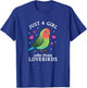 Just A Girl Who Loves Lovebirds Women Kids Funny Bird Lover T-Shirt - T-Shirt | Royal