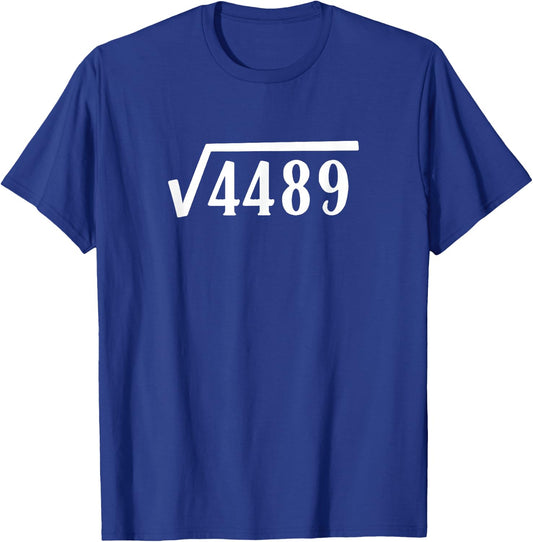 Square Root 67 Year Old Gift Funny Teacher 67th Birthday T-Shirt - T-Shirt | Royal
