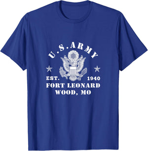 Fort Leonard Wood Missouri Mo Alumni Veterans Day T-Shirt - T-Shirt | Royal