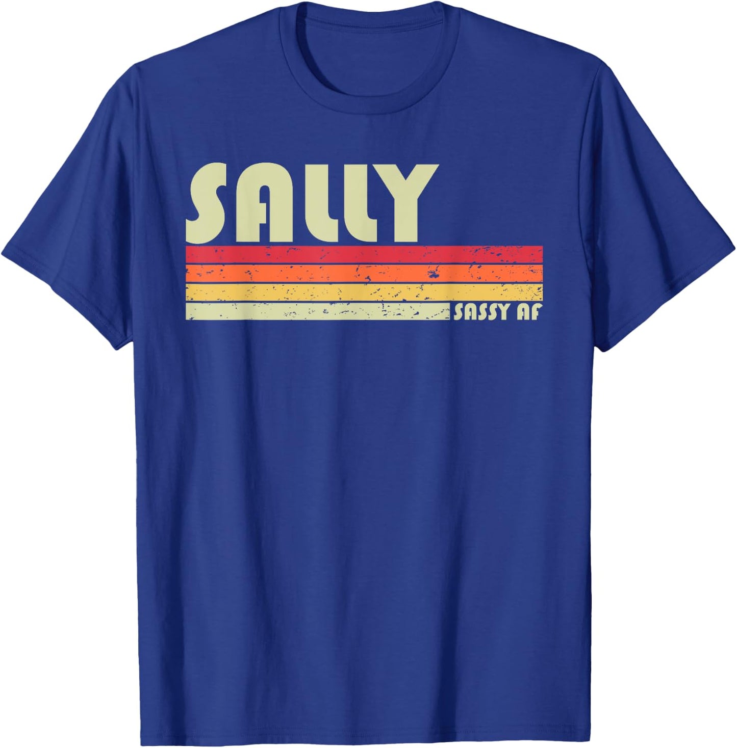 SALLY Gift Name Personalized Retro Vintage 80s 90s Birthday T-Shirt - T-Shirt | Royal
