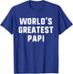 World's Greatest Papi Funny Family T-Shirt - T-Shirt | Royal