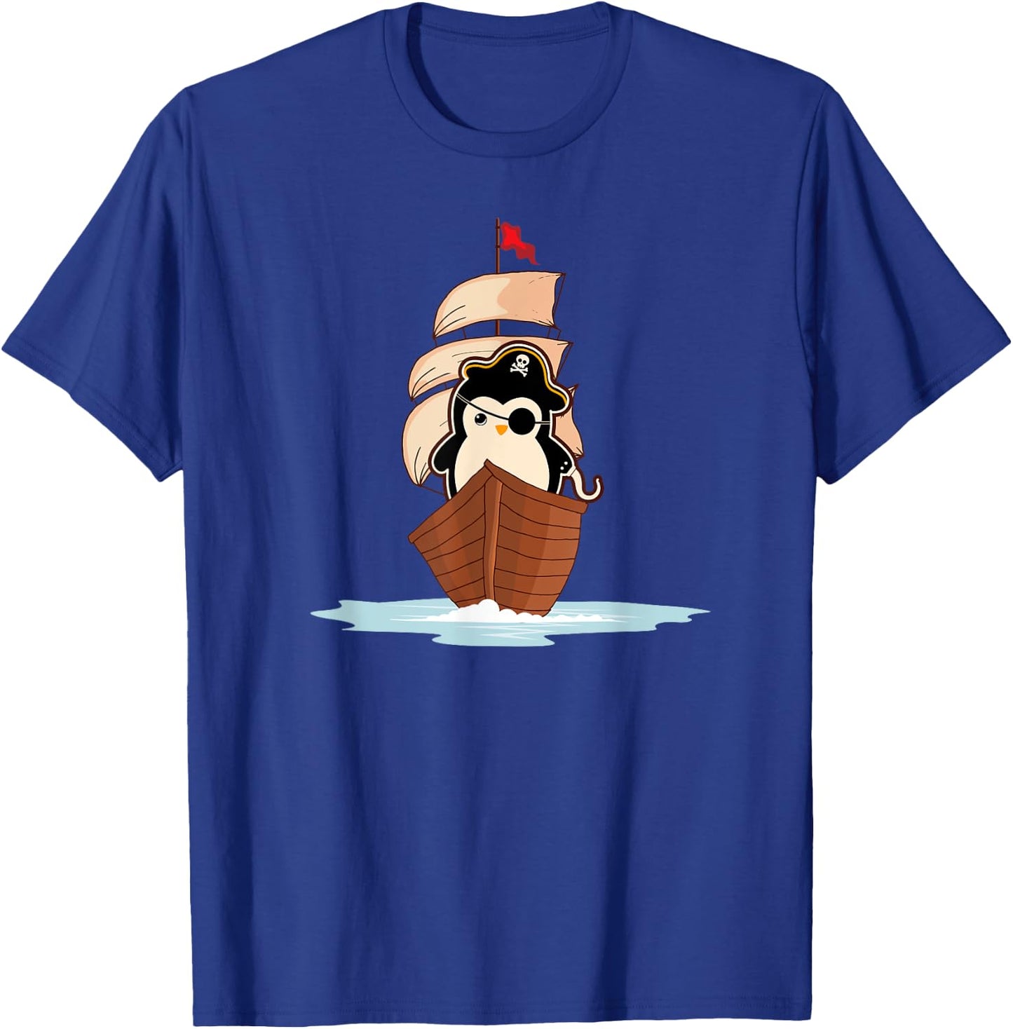Pirate Penguin Whisperer Aquatic Bird Antarctica Animal T-Shirt - T-Shirt | Royal