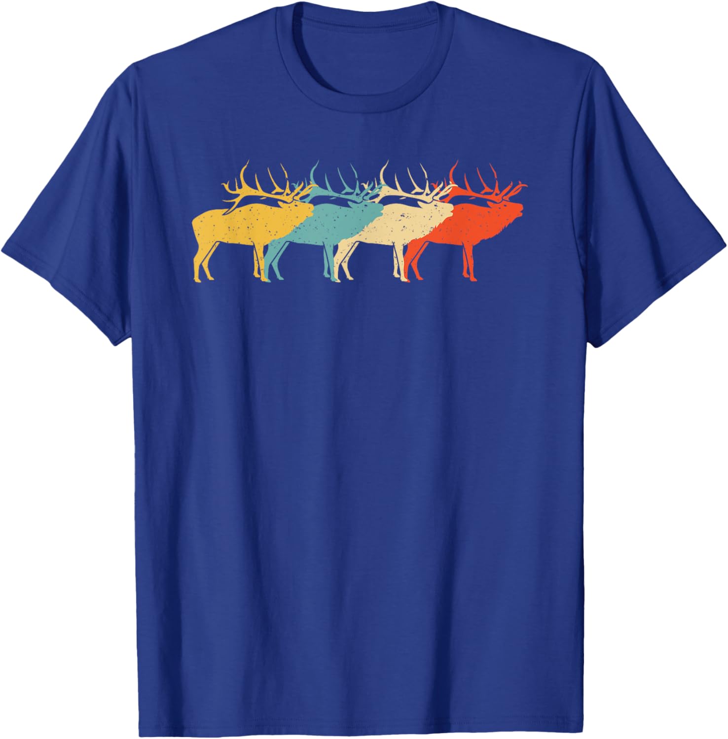 Caribou Vintage Retro Stag Doe Deer Lover 60s 70s Gift T-Shirt - T-Shirt | Royal