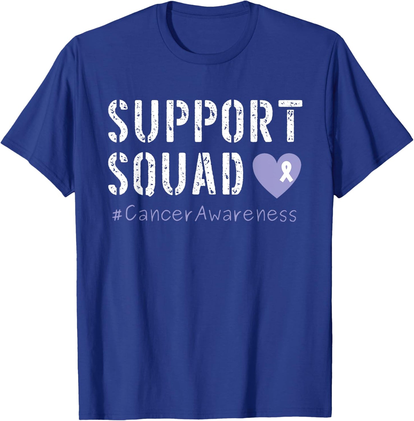 Lavender Ribbon Men Women Kids Boys Girls Cancer Awareness T-Shirt - T-Shirt | Royal