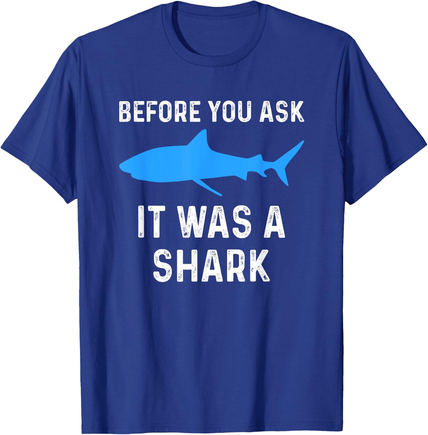 Funny Amputee Amputation Surgery Shark Humor T-Shirt - T-Shirt | Royal