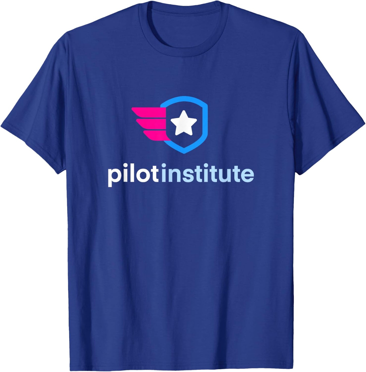 Pilot Institute Black Modern Letter Print , -Adults, Small T-Shirt - T-Shirt | Royal