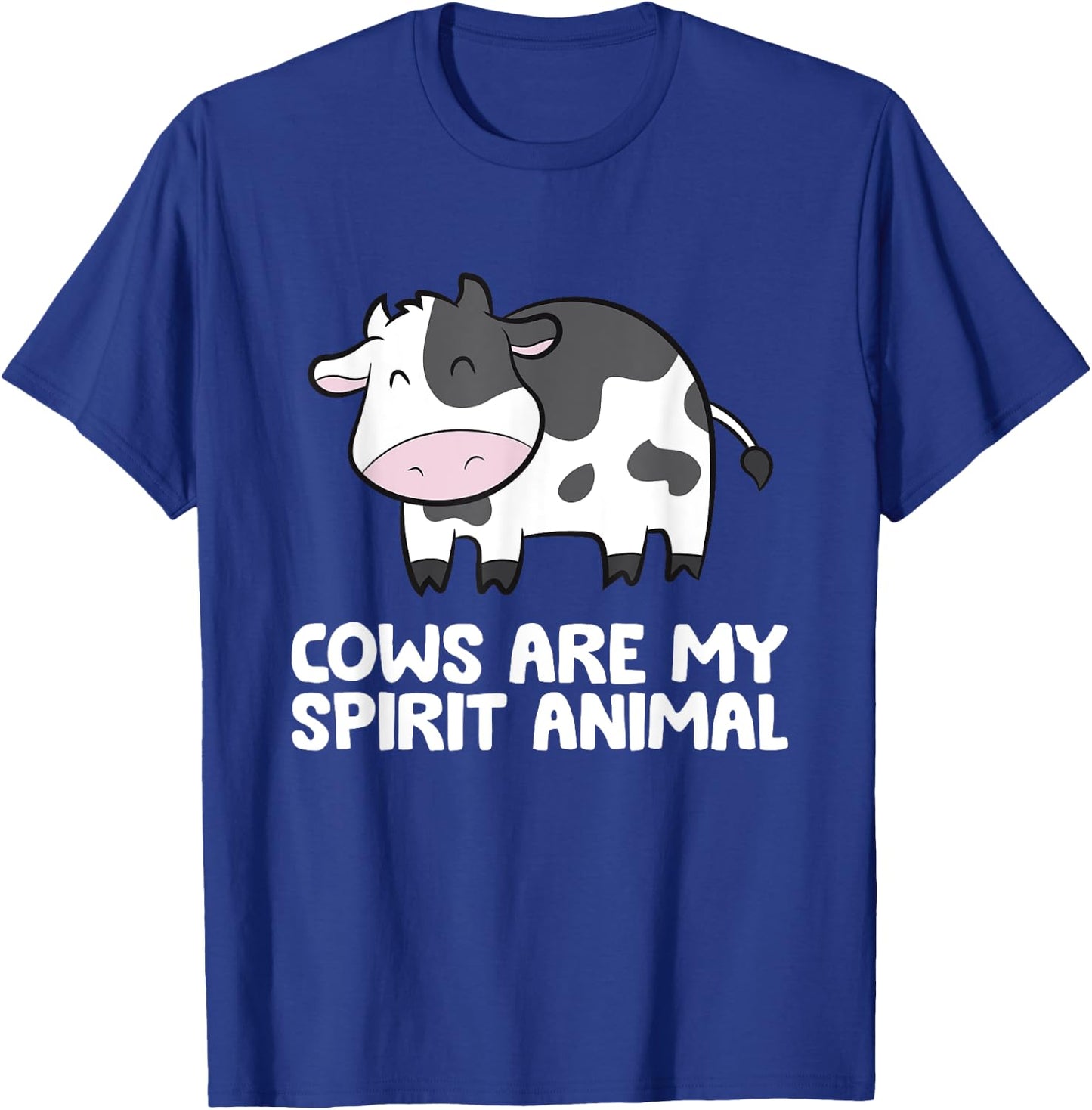 Cattle Cow Cows Are My Spirit Animal T-Shirt - T-Shirt | Royal