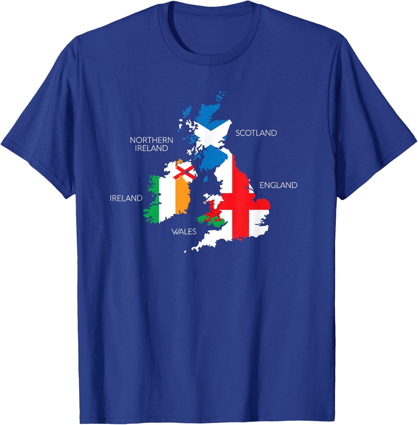 British Isles Sea Ireland Scotland Wales England Map Coins T-Shirt - T-Shirt | Royal