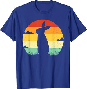 Rabbit Retro Vintage 80s Style Bunny Lover T-Shirt - T-Shirt | Royal