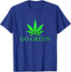 Go Green Vape Nation Marijuana Leaf T-Shirt - T-Shirt | Royal