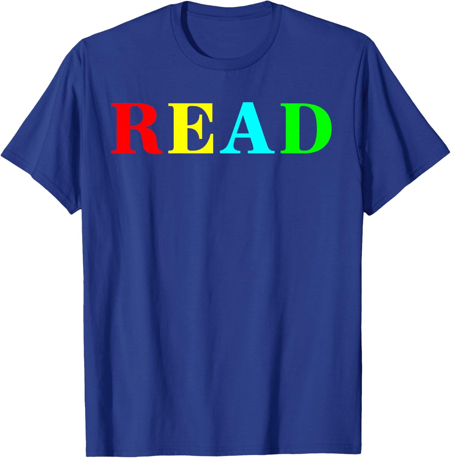 Teacher Reading Read in Color Book T-Shirt - T-Shirt | Royal