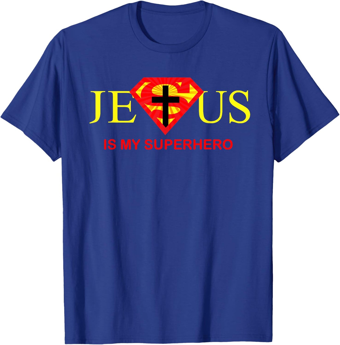 Jesus Is My Superhero Cute Powerful Christian T-Shirt - T-Shirt | Royal