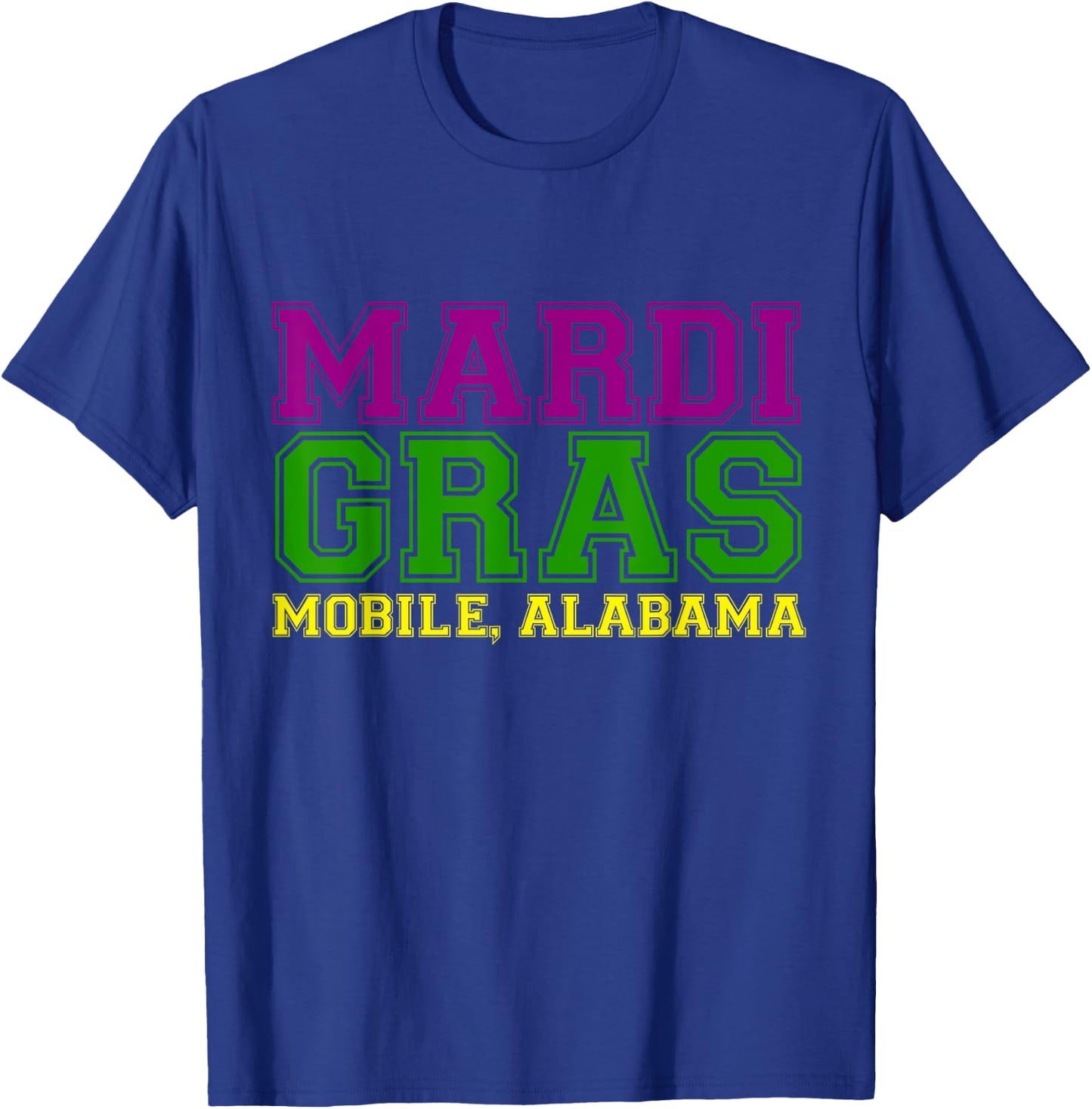 Mobile Mardi Gras Parade Celebration Gift T-Shirt - T-Shirt | Royal
