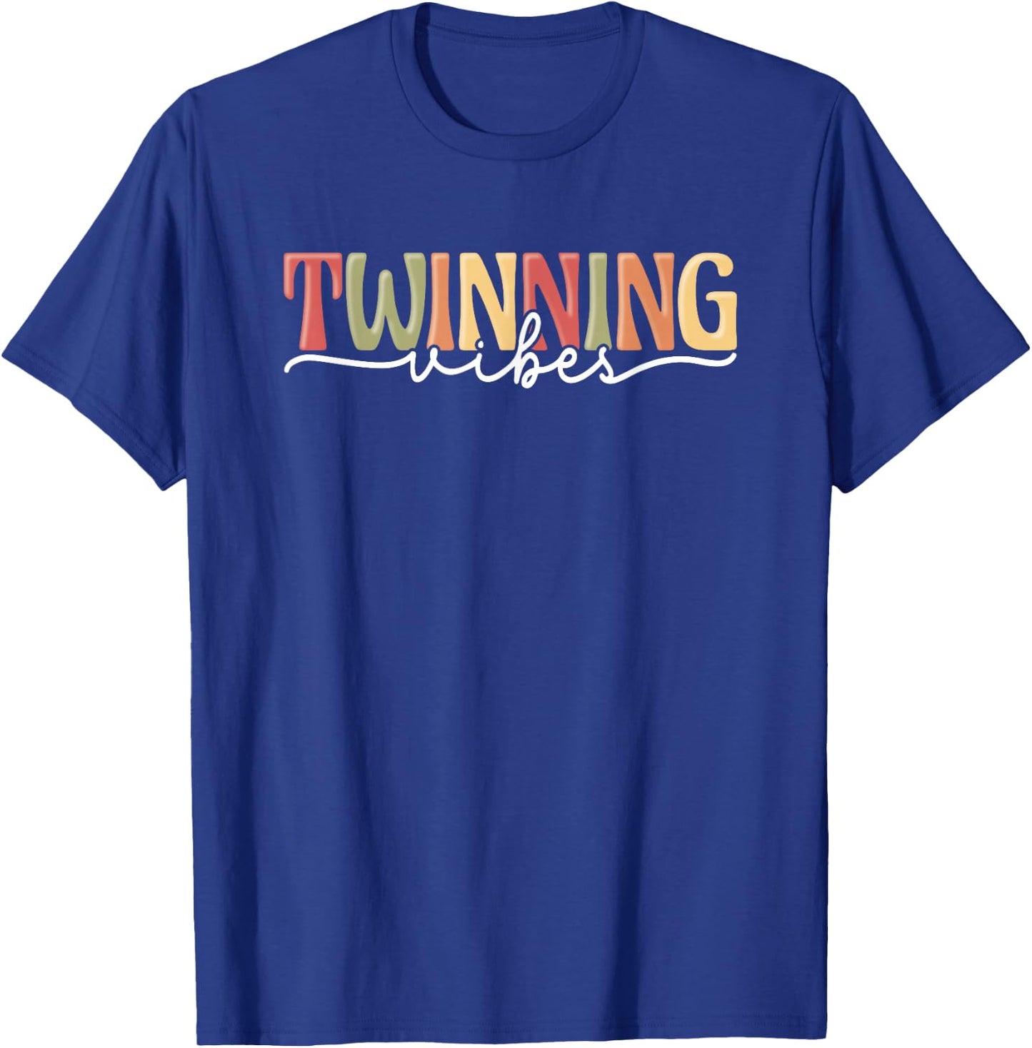 Funny Twin Matching Twins Day Best Friend Bestie Twinning T-Shirt - T-Shirt | Royal