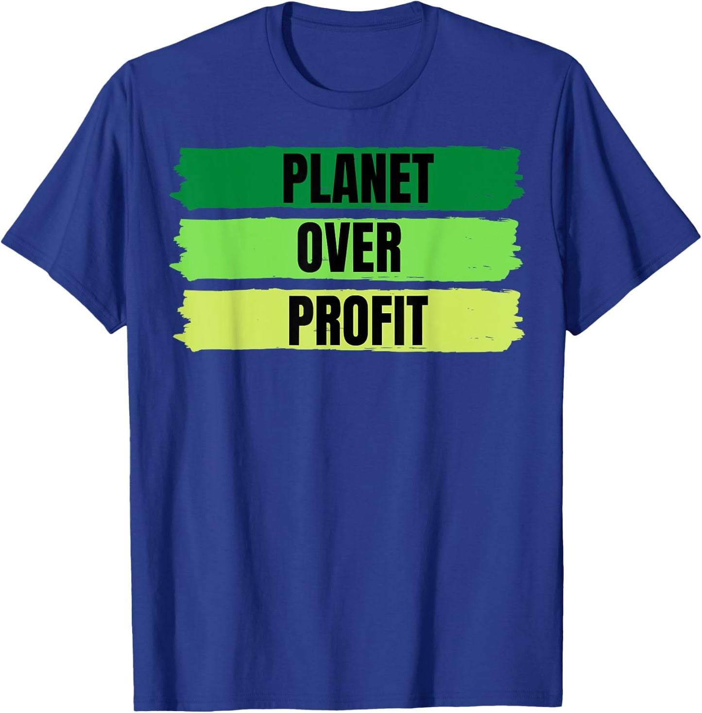 2022 Planet Over Profit Earth Day Vintage T-Shirt - T-Shirt | Royal