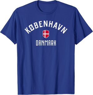 Copenhagen Denmark T Shirt Danish Flag Kobenhavn Danmark T-Shirt - T-Shirt | Royal