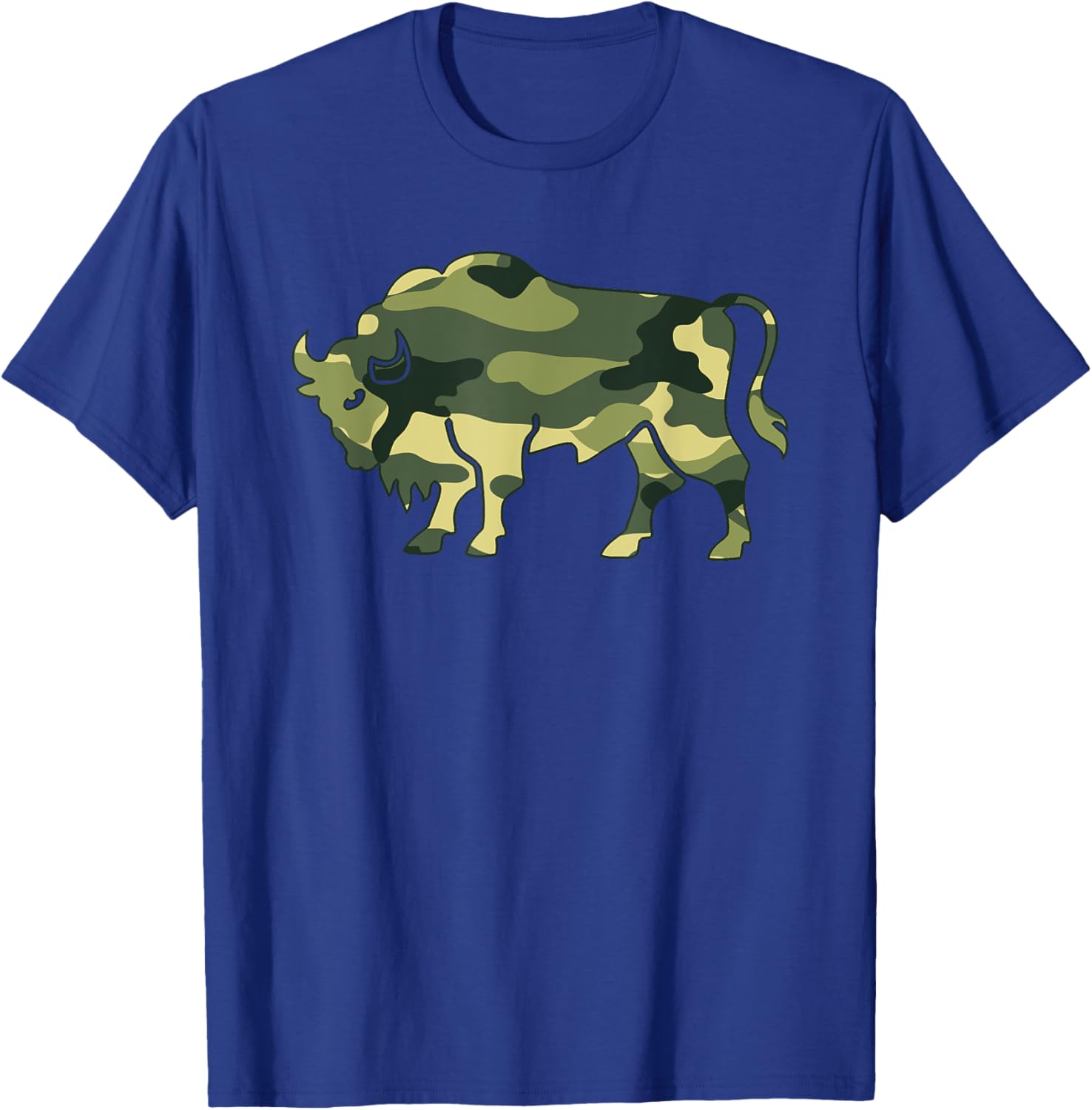Military Gaur Camo Men Print US Indian bison Ox Veteran Gift T-Shirt - T-Shirt | Royal