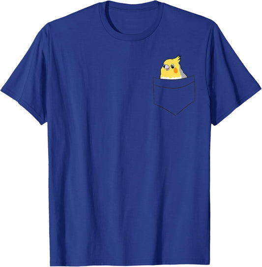 Cockatiel in Bag Bird Cockatiel Parakeet T-Shirt - T-Shirt | Royal