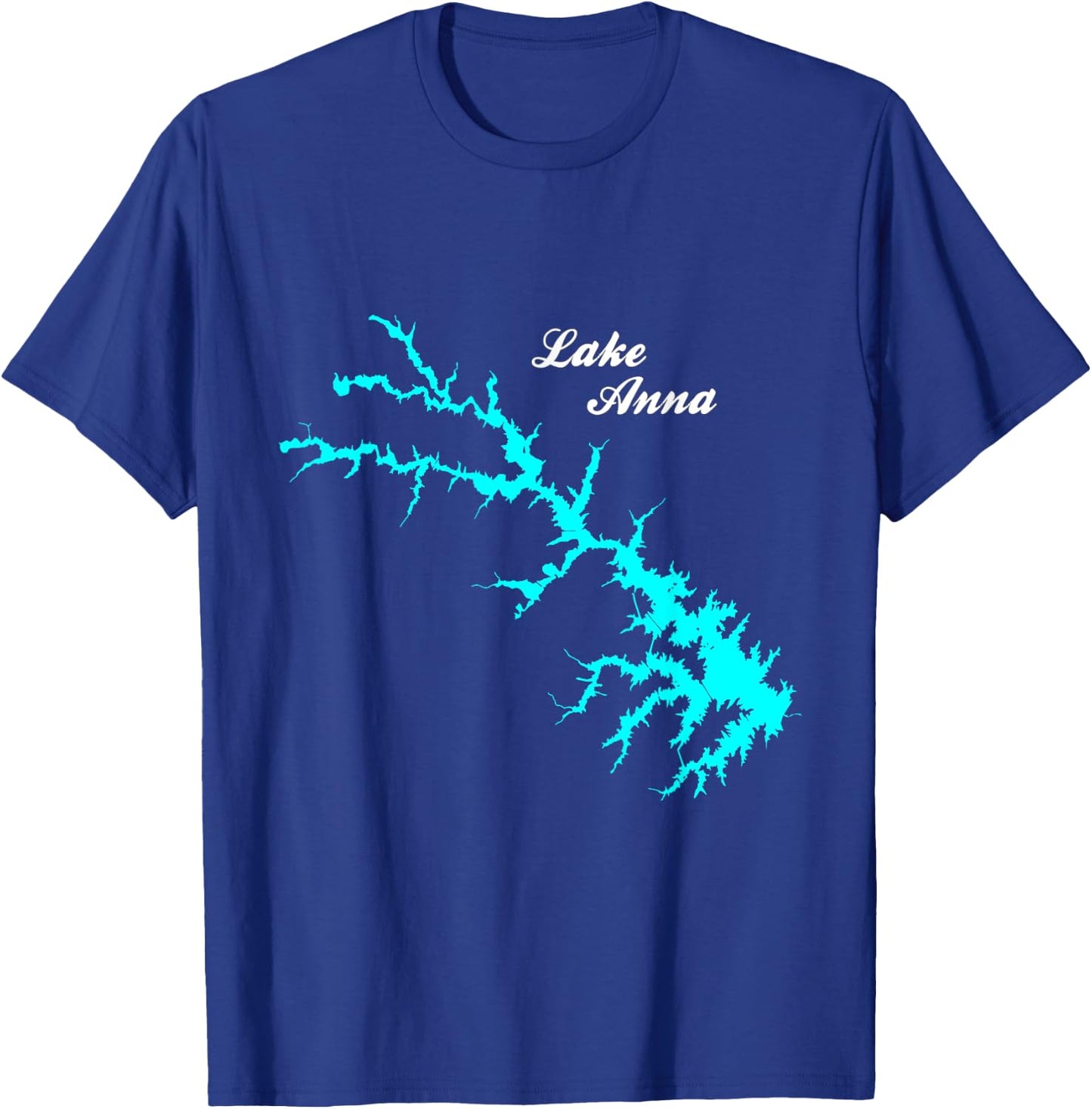 Minimalist Lake Anna, Virginia T-Shirt - T-Shirt | Royal