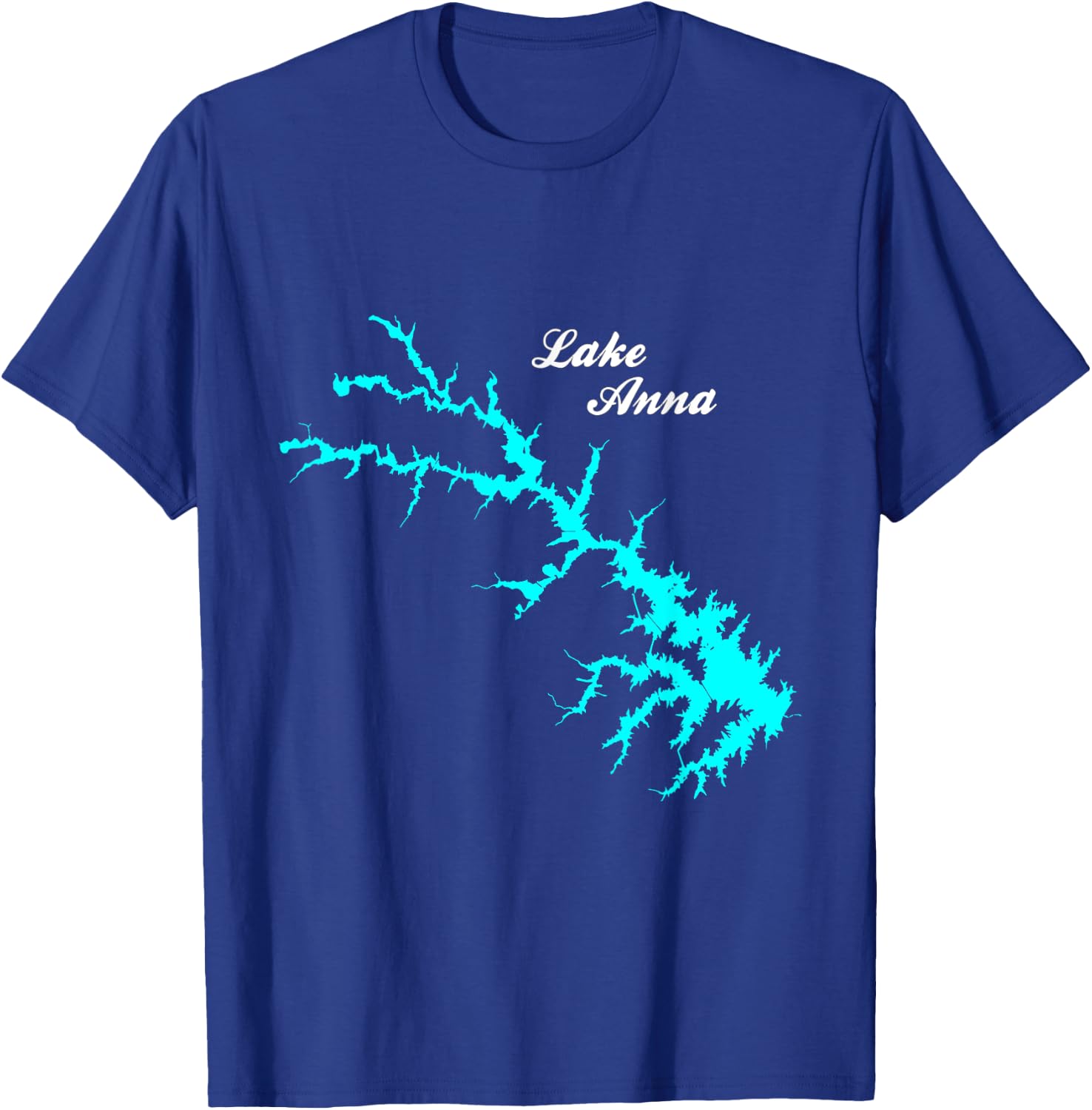 Minimalist Lake Anna, Virginia T-Shirt - T-Shirt | Royal