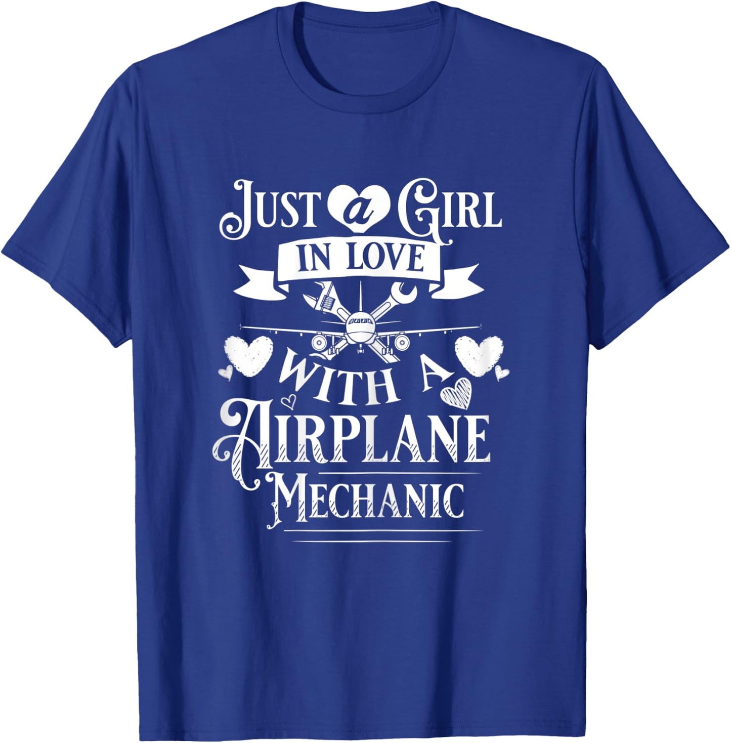 Aircraft Mechanic Wife Airplane Maintenance Technician T-Shirt - T-Shirt | Royal